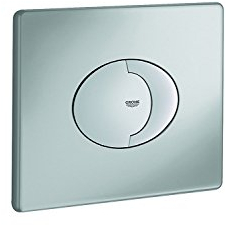GROHE Skate Air | WC - Betätigungsplatte | mit 2-Mengen- und Start-Stopp-Funktion für pneumatische Betätigung, waagerecht, mattchrom | 38506P00