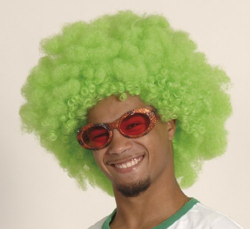 Afro Perücke grün grüne Afroperücken Afros Perücken