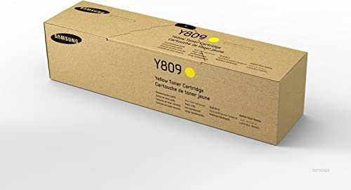Samsung SS742A CLT-Y809S/ELS Original Toner (Hohe Reichweite, Kompatibel mit: CLX-9201NA, CLX-9251NA, CLX-9301NA) cyan