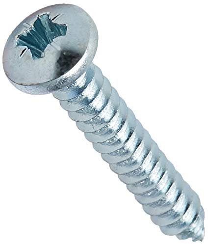 ForgeFix Self Tapping Screws Pan Head | 1 x 8 | Zinc Plated | Box 200