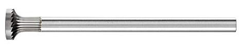 PFERD HM-Frässtift, Radiusfrässtift mit konkaver Form, Spezialzahnung (SP), Frässtift-ø 16mm, Schaft-ø 8mm, Länge 118mm, 21143588 – für die flexible Kantenbearbeitung