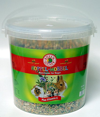 3X Hoppel Mobbel Futter für alle Nager 5 kg Tragetasche, mit Vitamin C, Nagerfutter