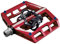 Funn Mamba Mountain Bike Clipless Pedals, doppelseitige Klickpedale mit breiter Plattform für MTB, kompatibel mit SPD Cleats, 9/16-Zoll CrMo-Achse Fahrradpedale (Rot)