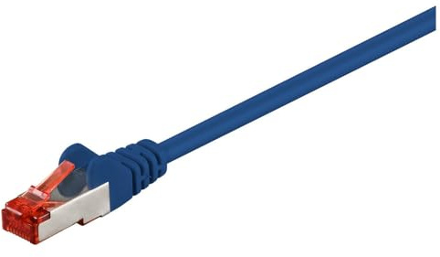 Dönges Patchkabel Cat. 6, 2x RJ45 mit S/FTP, 5 m, blau (Datenkommunikation netzwerkkabel sftp netzwerkverkabelung ethernetkabel geschirmt Datenkabel Cat5 Cat6 Kat5 Kat6)
