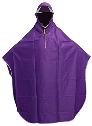 VORCOOL Mens Women Cycling Bicycle Bike Rain Cape Poncho Hooded Windproof Rain Coat Mobility Scooter Cover Outdoor Camping Tent Mat with Transparent Cap (Purple)