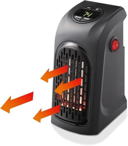 Calefactor Calentador eléctrico de Pared de Pared Calentador de Aire de Mano Calentador de Aire Caliente Ventilador de habitación Calentador de radiador eléctrico para Oficina Hotel