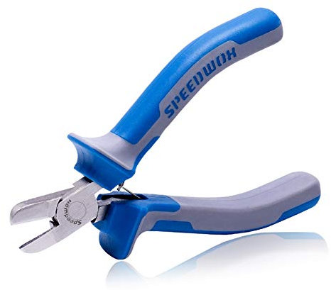 SPEEDWOX Pince coupante diagonale de 4 petite pince coupante en plastique de précision sur le côté en plastique Micro pince fine outil à main professionnel avec ressort pour la fabrication de bijoux