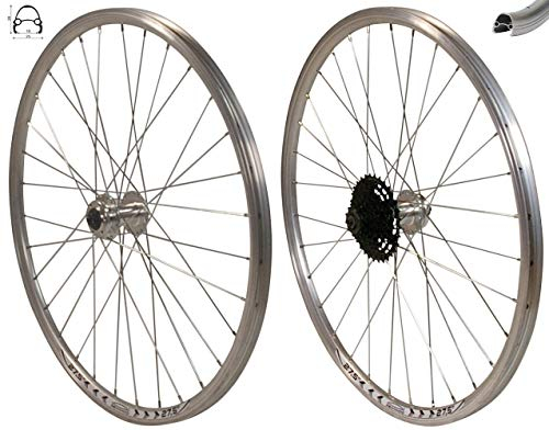 Redondo 27,5 Zoll Laufrad Set VR HR Disc Felge Silber + 8-Fach Kassette