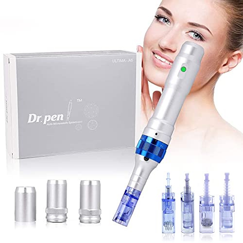 Ultima A6 pen con certificación CE, Yofuly Derma Pen Micron-eedle eléctrico Derma Pen con 2pcs 12PIN Cartuchos Agujas Arruga Cicatriz Pérdida de cabello Tratar 0.25-2.5mm Ajustable
