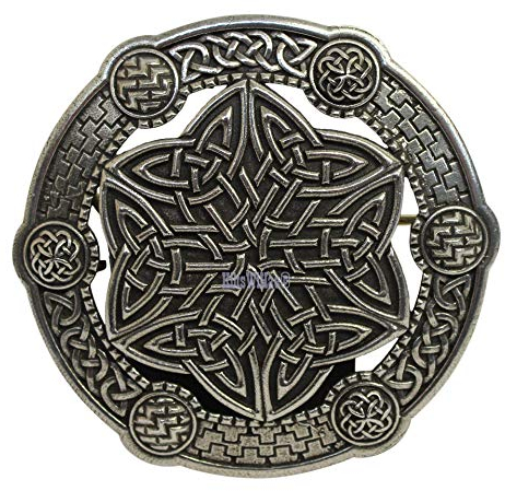 Gälische Themen Celtic Key Sash Schal Plaid Brosche