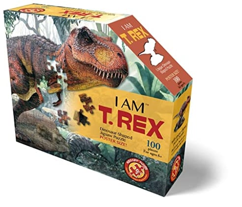 Madd Capp Shape Puzzle Junior, Konturpuzzle T-Rex, für Erwachsene und Kinder, 100 Teile