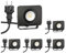 ledscom.de 5 Stück LED Gartenstrahler WEGA für außen, IP44, Stecker, schwarz, 10 W, 935lm, warmweiß