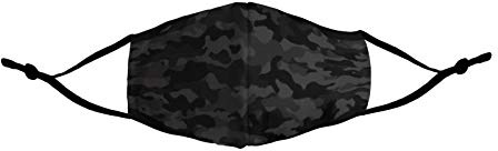 Dilara Face Mask aus Baumwolle waschbar Schwarz - Mund und Nasenschutz Maske aus Stoff mit Maskenmotiv Spruch