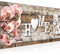 Runa Art Wandbild Home 1 Teilig 100 x 40 cm Modern Bild auf Vlies Leinwand Holzoptik Wohnzimmer Beige Rosa 031012a