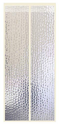 Timizi Wärmeschutzvorhang Fenster 80x200CM, Wärmedämmung Gegen kalte Zugluft Magnetische Türgitter Automatischer Verschluss Magnetische Adsorption, für Balkontür, Küche - E