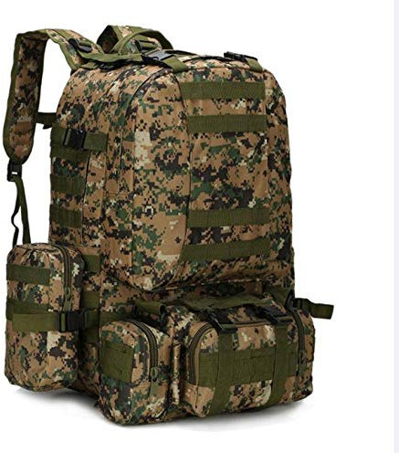 N-B 50L Taktischer Rucksack 4in1 Militär Taschen Armee Rucksack Molle Outdoor Sport Tasche Herren Camping Wandern Reisen Klettern Tasche