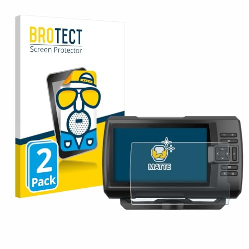 BROTECT Entspiegelungs-Schutzfolie für Garmin Striker Vivid 7cv (2 Stück) Matte Displayschutz-Folie, Anti-Reflex, Anti-Fingerprint