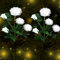 XRR Solarleuchten Garten Deko,2 Stück Solar Rose Lichter für Außen Wasserdicht Solarlampen mit 10LED, LED Solar Gartenleuchte für Garten, Büsche, Rasenflächen, Zäune,Rasen,Terrasse（Weiß）