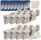 GERCAR Lot de 8 cylindres à bouton professionnels, à fermeture identique, avec 40 clés, longueur : 60 mm, A : 30, B : 30, en laiton mat massif