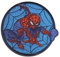 Marvel © Spiderman Comic Spider Web Button - Iron on Patches Adhesive Emblem Stickers Appliques, Size: 2,49 x 2,37 inch