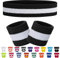 FACATH Gestreiftes Schweißband-Set Sport-Stirnband-Armband-Set Frottee-Armband Sportübungs-Basketball-Armband-Stirnbänder
