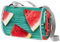 Picknickdecke mit roten Wassermelonen, grüner Hintergrund, wasserdicht, für den Außenbereich, praktische Picknick-Matte, Tragetasche für Strand, Camping, Wandern, faltbar
