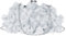 MEGAUK Damen Elegante Handtasche Blumen Clutch Seide Abendtasche Henkeltasche Crossbody Bag mit Kette Kisslock Design, Silber
