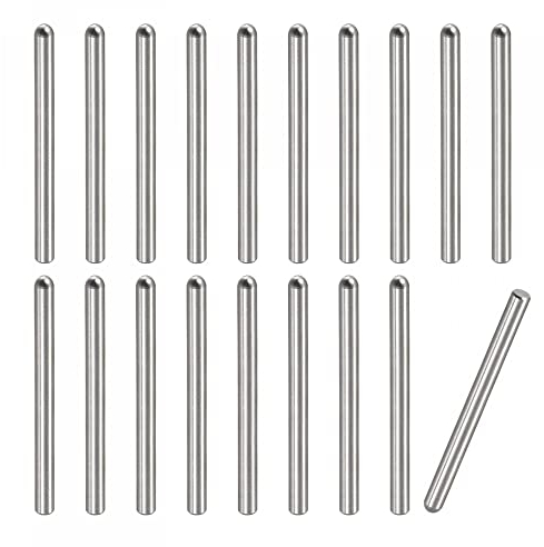 sourcing map 50Stk Spannstifte 304 Edelstahl Rund Flach Holz Stützregale Befestigung 2x30mm
