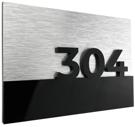 ALÚMADESIGNCO Zimmernummern Für Hotels - Schild nummer, Selbstklebend Zimmerschild/Wohnung Nummernschilder - Türnummer Türschild - Hotel Zimmerschilder - Hotelbeschilderung