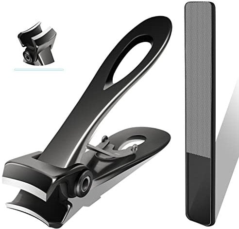 Werlla Lot de 2 coupe-ongles d'orteils épais à long manche large pour adultes, hommes, personnes âgées, extra large et résistant pour ongles des doigts et des orteils incarnés