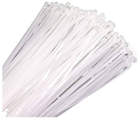 ELSAIL Selbstsichernde Kabelbinder aus Nylon, Breite 2 mm, Länge 60 mm, 80 mm, 100 mm, 120 mm, 150 mm, 200 mm, Kunststoff-Kabelbinder, weiß (Color : 2x60mm(1000pcs))