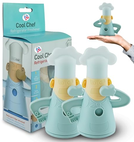 2 ambientadores Cool Chef para frigorífico, absorbente de olores, aromático, práctico para el hogar, para eliminar olores de alimentos