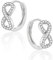 CERSLIMO Ohrringe Unendlichkeitszeichen Silber, Infinity Creolen Silber 925 12mm AAA Zirkonia Unendlich Silberohrringe Schmuck Unendlichkeit Geschenke