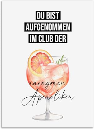 Nastami Postkarte MÄDELSABEND Motivationskarte lustig Sprüche Postkarte Alkohol Geschenk Mädelsabend (Anonyme Aperoliker)