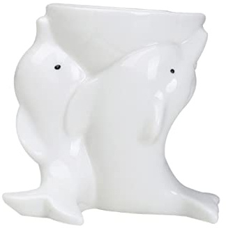 Mipcase Vaso di Fiori in Ceramica a Forma di Delfino per Piante Grasse Bonsai Fioriera Artigianato Pregiato Bocca Facile da Piantare Arredamento per Ufficio E Casa