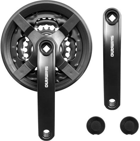 Relwears Fahrrad-Kurbelgarnitur FC-TY301 42-34-24T für 3x6/7/8-Gang-Schaltung, quadratisch, Kegel-Set, 170 mm, Kurbelarm für Mountainbike
