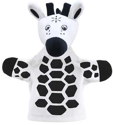The Puppet Company - Meine erste Handpuppe schwarz und weiß - Giraffe Handpuppe - PC003836