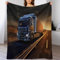 LKW Decke Decke Dicke Kuscheldecke Mit 3D Muster Fleece Warm & Weich Flauschige Flannel Decke, Vier Jahreszeiten Bett Sofadecke（130×180cm）