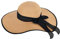 LY4U Sonnenhüte für Damen, Damen Stroh Sonnenschutz Hut, Breite Krempe Strand Hut für Urlaub und Reisen, Khaki