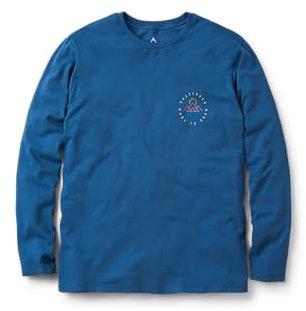 Passenger Recycled Cotton Long Sleeve T-Shirt - Escapism | Adults, Men's, Classic Fit (UK, Alpha, L, Regular, Regular, Dark Denim)