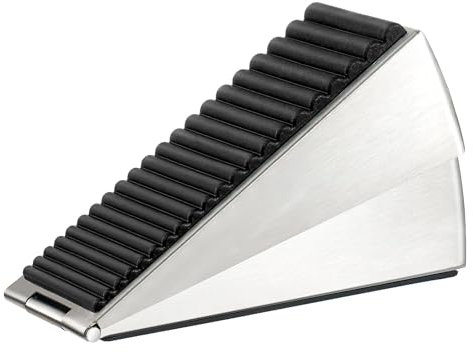Flora GUADR Adjustable Spring Loaded Large Door Stopper - Heavy Duty Tall Door Stop Wedge for Bottom of Door, 3 Inch Doorstop Stainless Steels and Rubber Made Suits Any Heavy Door (1 Pack)