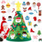 OIOYLEY Weihnachtsbaum Filz Kinder 3D, DIY Filz Weihnachtsbaum mit 29pcs Verzierungen, Kinder neues Jahr Spiel handgemachte Spielzeug für Weihnachten zu Hause Parteidekor, Weihnachtsdeko Kinder (B)