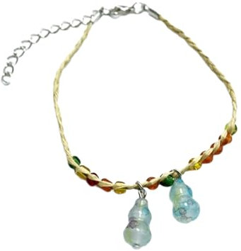 Yooghuge Bracelets pour femme, bracelet en gourde chinoise tissée avec chaîne de poignet unique pour couple, homme et femme