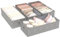 ENUMAIL Drawer Organizer for Clothes, Underwear Organizer Dividers, 4 Set Foldable Closet Dividers, Storage Box with Support Boards, for Socks,Ties, Scarf,51x22x11cm, Grey