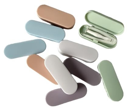 Portable Contact Lens Stick Tool Case Set,Contact Lenses Remover and Insertion Tool (Inserter/Remover+Tweezer with Soft Tip),Candy Color (30)