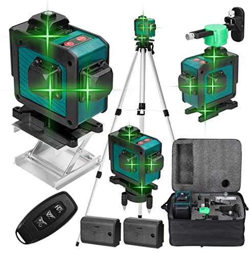 Multifunctional 16 Lines Laser Level 3° Self-Leveling Function Leveling Tool Omnidirectional Ground Wall Sticker Line with 1.2m Height Adjustable Tripod Stand