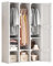 MAYIBOX Zusammenklappbarer Kleiderschrank,104x170x50cm, schnelle Montage, vielseitiger Schrank mit Kleiderstange und Magnettüren, perfekt für Schlaf&Wohnzimmer, Braune transparente Türplatte