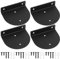 4 Pcs Supports d'étagère Muraux Flottants, Equerre Etagere Murale Métal, Support Etagere Murale Fixation Invisible, équerre d’étagères Semi-circulaire Charge Lourde pour étagère, Noirs
