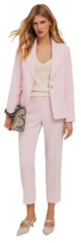 Motivi: Giacca Completo Monopetto in Tessuto crêpe Rosa. 48 Stagione Primavera Estate 2025.