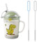 RoxNvm Tasse à Lait Enfant avec Paille, 400 ml Tasse Enfants avec Paille Silicone et échelle, Tasse de Lait pour Enfants,Anti-Fuite Mug, Verre Enfant pour Lait jus de Fruits (Dragon Jaune)